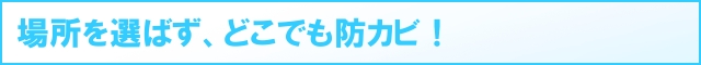 場所を選ばず、どこでも防カビ！